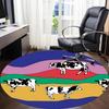 1pc Cows Pasture Office Round Area Rug,  Mat Suitable For Office, Under Office Chairs Bedroom Living Room Home Decor, Room Deco