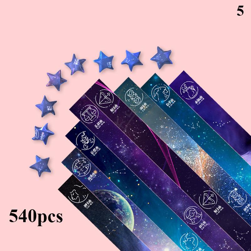 540-teiliges Origami-Set mit bunten Sternenstreifen, buntes Origami-Papier zum Selbermachen, Geschenkpapier, Haushaltsdekoration