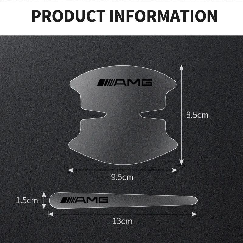 WTPEU1 For MERCEDES-BENZ AMG New 2025 PVC Transparent Car Door Handle Wrist Bowl Trim Stickers For Mercedes Benz AMG W124 W202 W203 W20