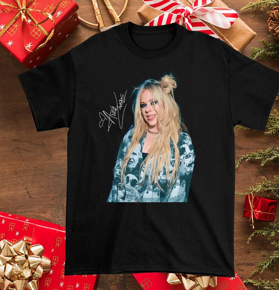 

new Avril Lavigne Signature Black Cotton FullSize S To 4XL Shirt Unisex T-Shirt S