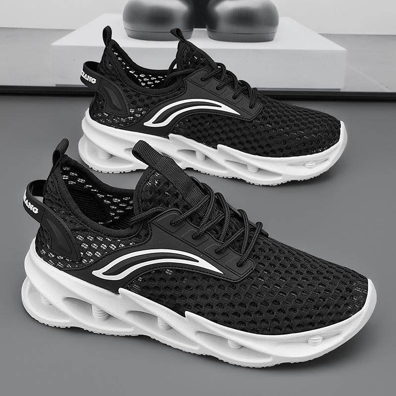 Men's Shoes Summer Breathable Single Mesh Shoes 2024 New Casual Versatile Large Mesh Wading Travel Non-slip Sports Shoes