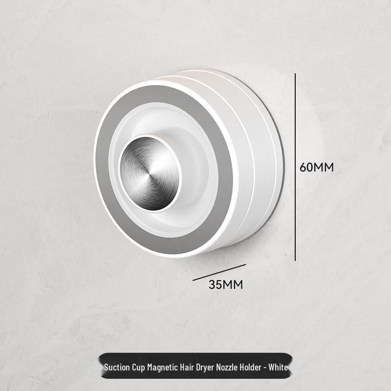 

Магнитный держатель для фена: Полка на присосках без сверления для ванной комнаты, совместимая с Dyson.