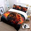 Abstract Lion City Sunset Decor Soft Comfortable Duvet Cover Bedding Set Included 1*Duvet Cover & 2*Pillowcases, Gift