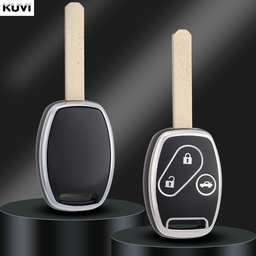 Fashion Tpu Car Remote Key Case Cover Shell For Honda Accord Civic Crv Cr-V Pilot Insight Ridgeline Protector Fob Accessories
