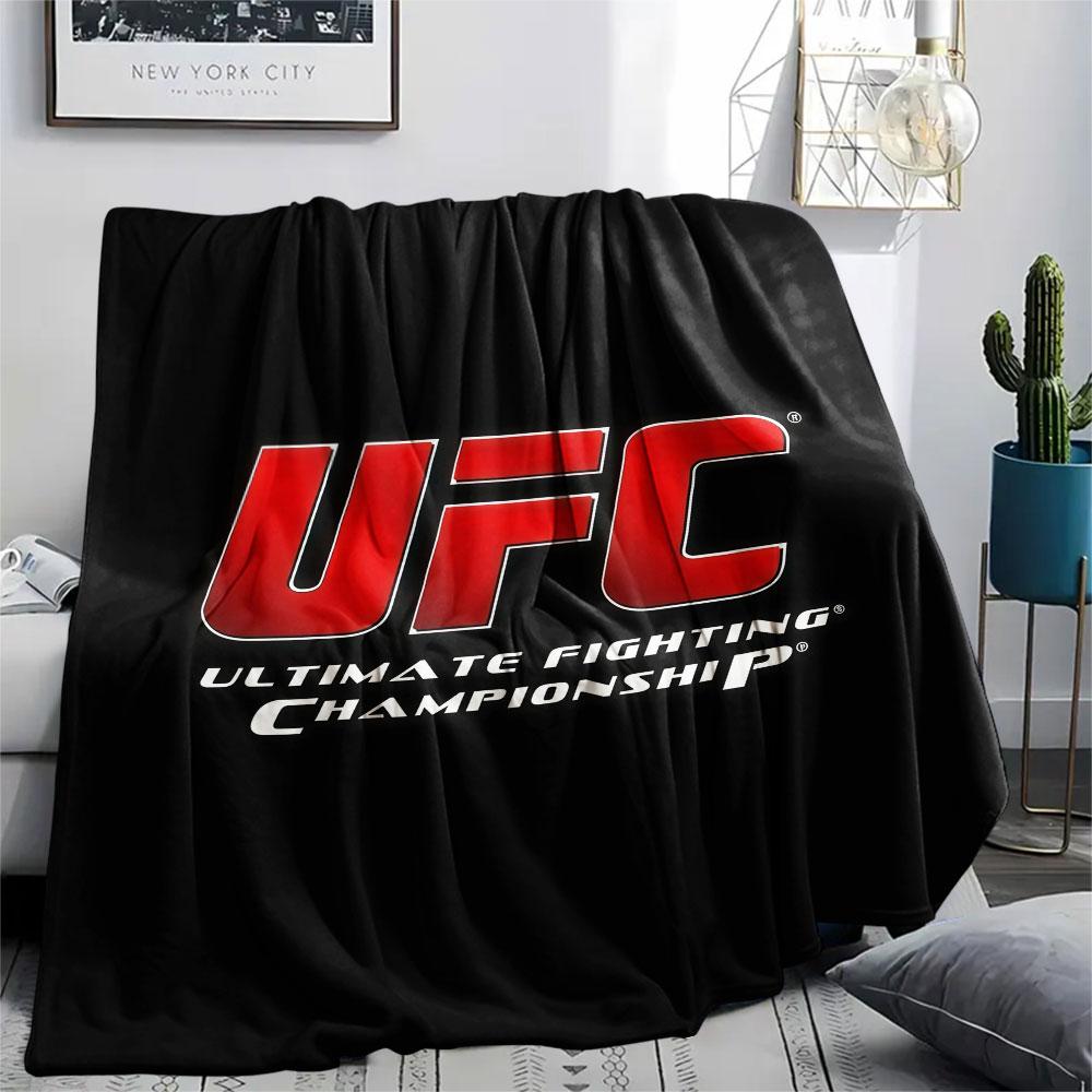 UFC Printed Flannel Blanket, soft throw for bedroom sofa, washable, Christmas present, great gift.