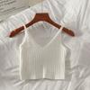 Sexy Crop Tops Strick Neckholder Tank Top Frauen Sommer Camis Rückenfreies Camisole Mode Geripptes Tube Top Weibliche Ärmellose Kurze Weste