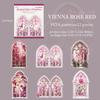 12Pcs/Pack Retro Gate Stickers Decorative Scrapbooking Collage Materials Vintage Gates Decals for Journal Craft Making
