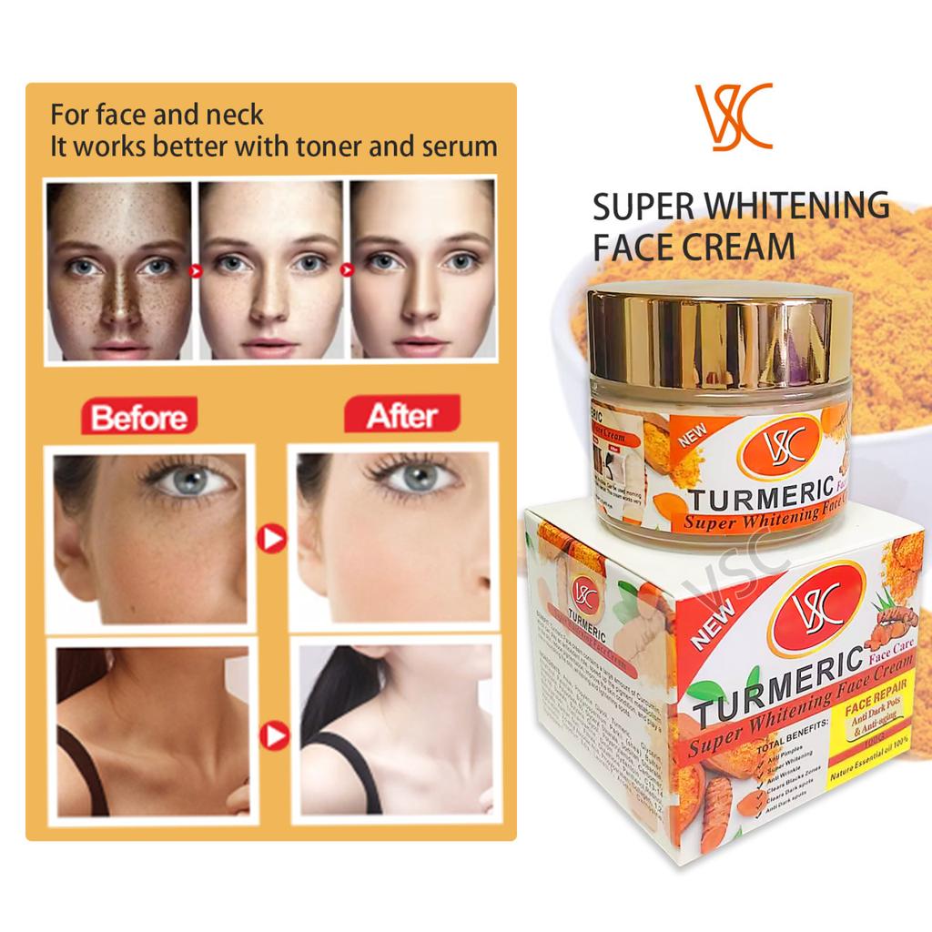 Turmeric Face Cream Brightens Skin Tone Moisturizing Facial Lotion