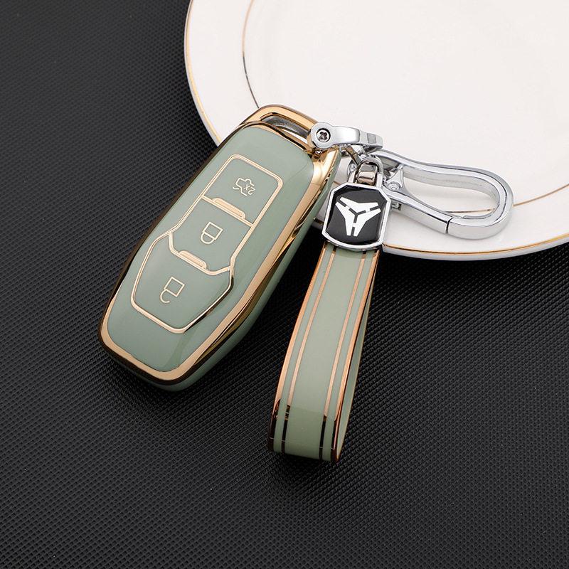 Gold Edge Car Key Case for Ford Edge, Mondeo, Taurus, Explorer, Mustang