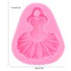 Household Kitchen Pink Dancing Skirt Silicone Mould Baking Cake Cookie Mold DIY ToolPink