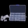 1PC Transparent Plastic Storage Box 10/15/24 Grid Portable Organizer Case Detachable Adjustable Jewelry Storage Nail Art Box ZYF