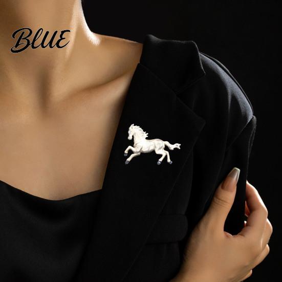 Romantic Horse Brooch Pin Retro Enamel Design Badge Clothes Equine-inspired