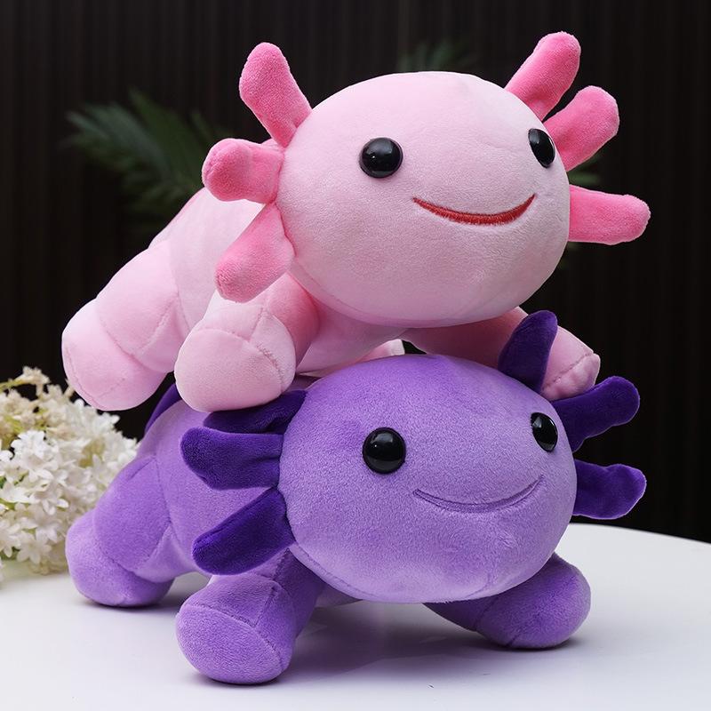 Weiches Anime Axolotl Plüschtier Salamander Kuscheltier Kissen Kawaii Cartoon Puppe Heimdekoration für Freund Weihnachtsgeschenk