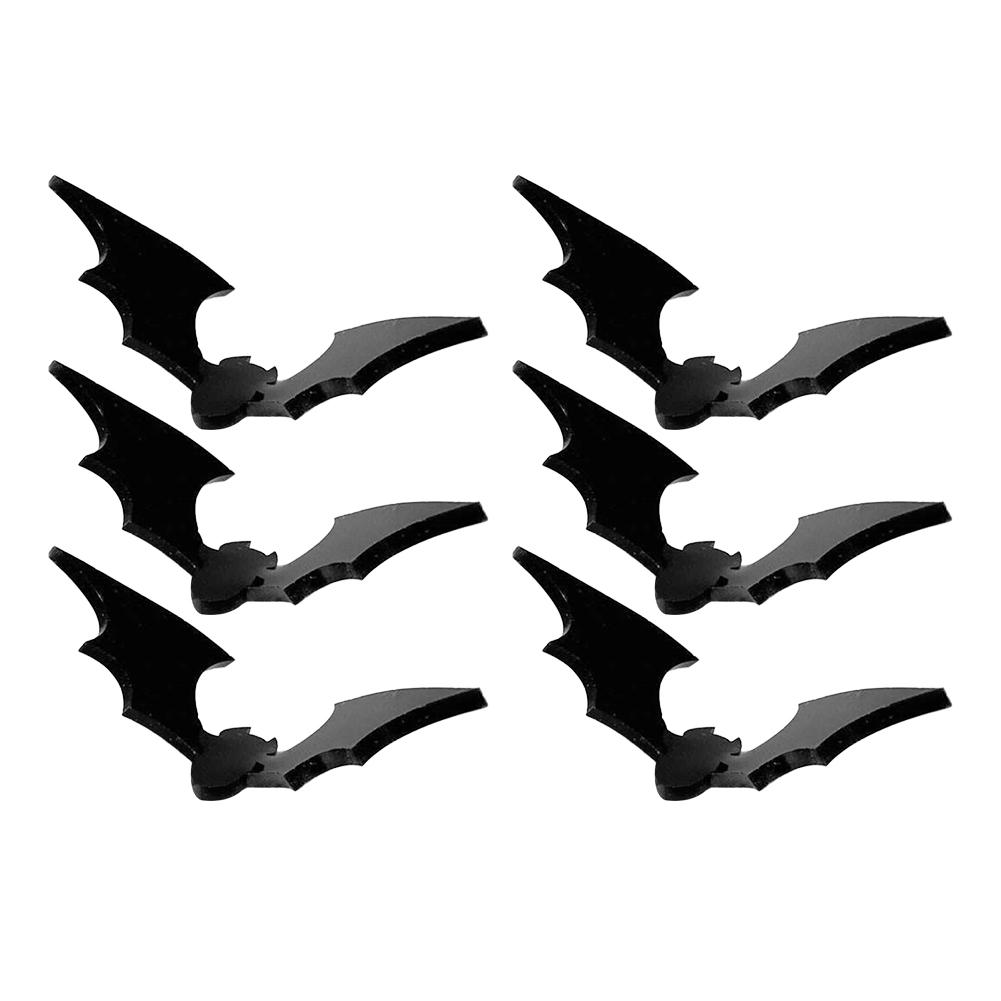Halloween 3D Acrylic Bat Cake Topper Cupcake Decorations Reusable Spooky Flying Gothic Wedding Halloween Party Cake Accessories Decor