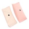 1Pc Leather Eye Glasses Sunglasses Hard Case Protector Box Portable Solid Color