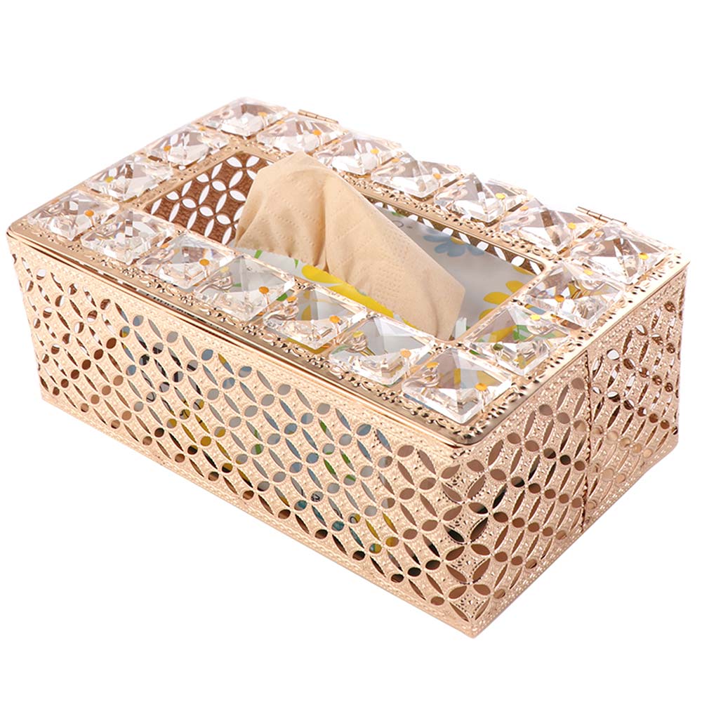 Hollow-out Table Tissue Box Light Luxury Napkin Dispenser Paper Box Paper Storage Box Gift