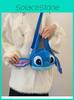 Plyšová crossbody taška se zipem s kresleným Stitch pro každodenní nošení