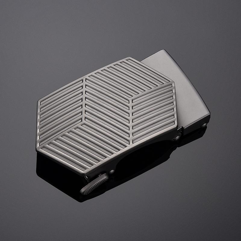 Men's Rectangle Auto Lock Belt Buckle Single 4.0 Points Zinc Alloy Vintage Jeans Button Flat Toothless Exquisite Workmanship