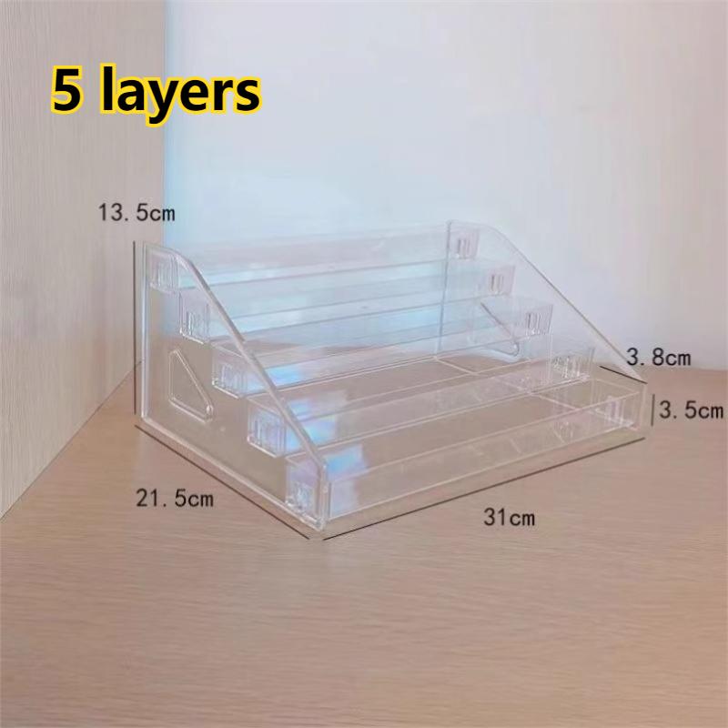 3-7 Layers Acrylic Display Stand Organizer Stepped Multilayer Acrylic Storage Rack Card Anime Badge CD Car Model Perfume Storage