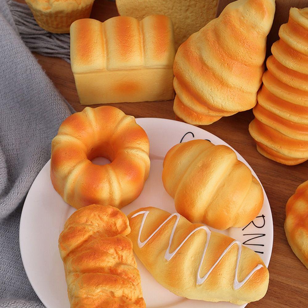 Toast Model Stress Relief Toy Yellow Squeeze Toys Creative Pinch Le  Kids