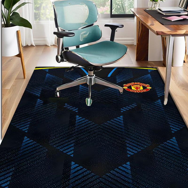 Football United F.C Pattern Rug, Indoor/Outdoor Mat, for Picnic, Gameroom, Bedroom, Office, Living Room, Home Decor Carpet, Birthday Gift