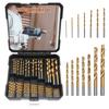 Set di punte elicoidali da 99 pezzi 1/16"-3/8" Antiruggine Protezione dall'usura Lega di Alluminio Acciaio ad Alta Velocità Punta Rivestita in Titanio Atterraggio