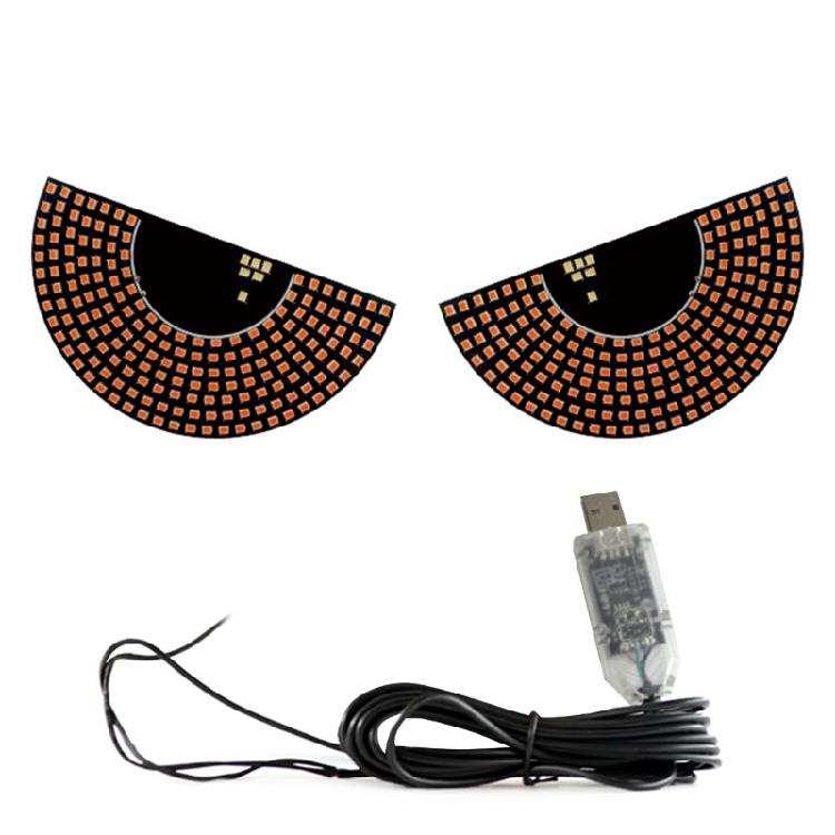 Flexible LED Car Lamp Programmable Devil Eye Light Eye Catching LED Car Display for Creative Vehicle & Business Lighting