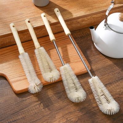 Blender Pinsel Wasserbecher Reinigungsbürste Langstielige Saftauspressungs-Reinigungsbürste Holzschnitt Tassenbürste Reinigungsbürste