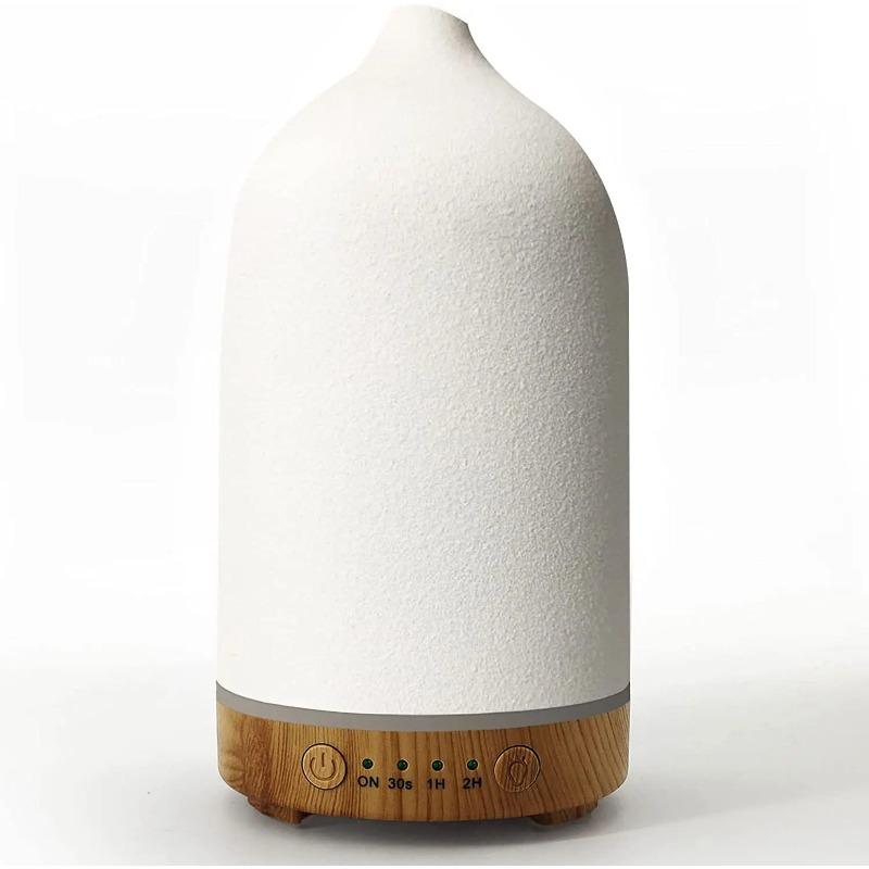 

Ceramic Essential Oil Diffuser Ultrasonic Aromatherapy Humidifier with 7-Color LED Lights Auto Shut-Off 1H/3H/6H Timer