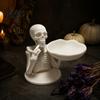Gothic Home Decor Halloween Skeleton Storage Tray, 3D Printed Spooky Skull Jewelry Holder, Desk Organizer Desktop Ring for Entryway, Vanity