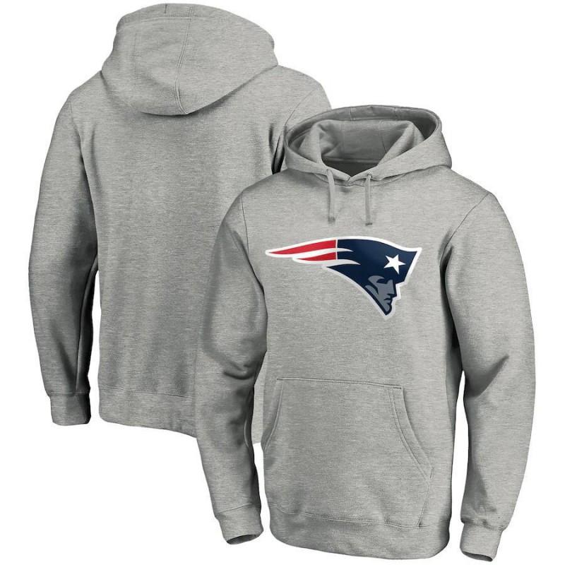 Mens Plus Size NFL Patriots Hooded Sweatshirt Loose Fit Casual Sports Top