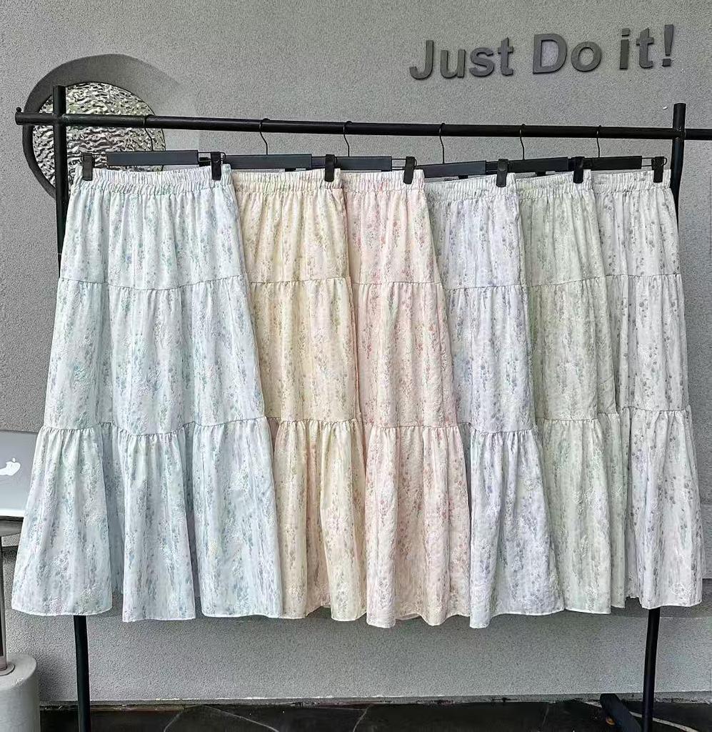 French Sweet Embroidered High-Waist A-Line Dress