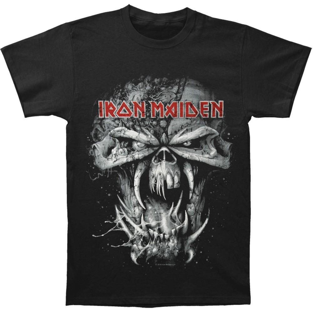 Men's Iron Maiden Final Frontier Eddie Vintage T-shirt  Black