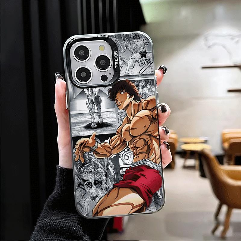 Baki the Grappler Anime Weiche Handyhülle für iPhone 15 16 17 Pro Max 17Air 16E 14 Plus 13 12 Mini Stoßfeste Hülle Rückseite