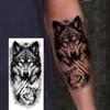 1 Sheet Cool Lion Tiger Zeus Jesus Wolf Temporary Tattoos For Men Women Adults, Long Lasting Waterproof Temp Fake Tattoo Sticker