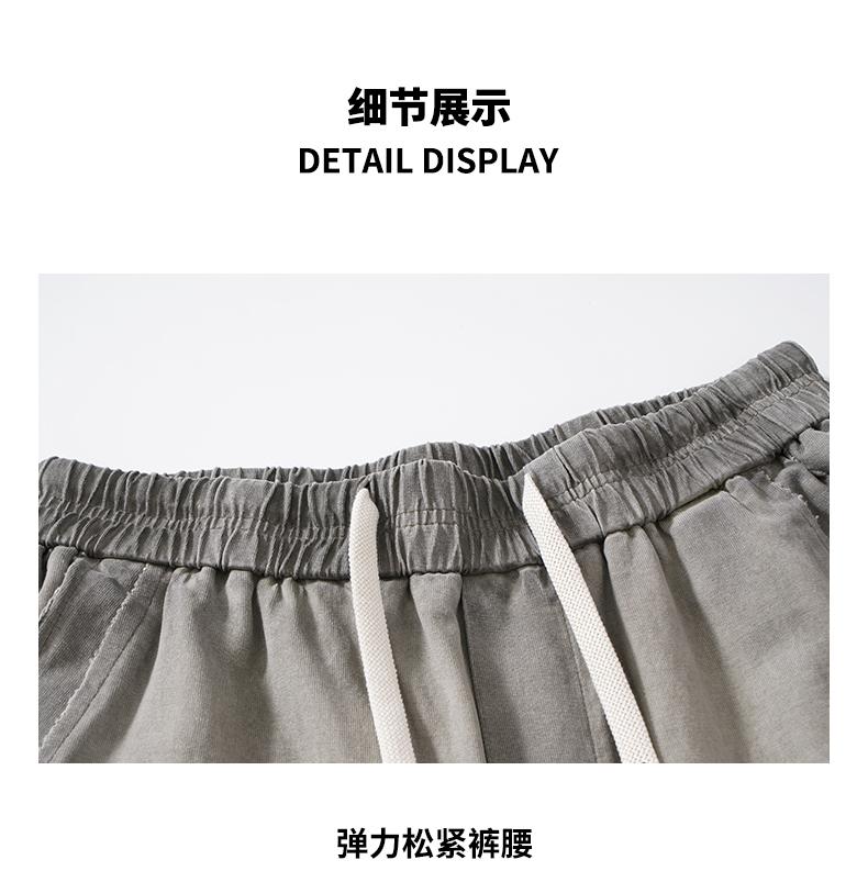 Pure cotton texture couple's high-end fashionable versatile summer retro loose comfortable breathable cool shorts