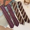 Simple Korean Striped Tie Stripe Y2K Shirt Tie Decoration Harajuku Style College Style Waist Belt Daily