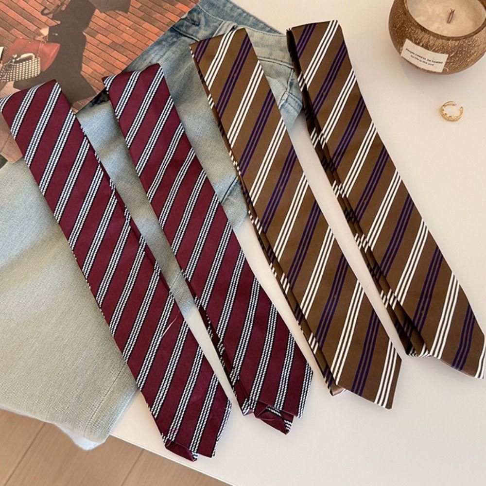 Korean Striped Tie Stripe JK Ties Casual Waist Belt  Performance