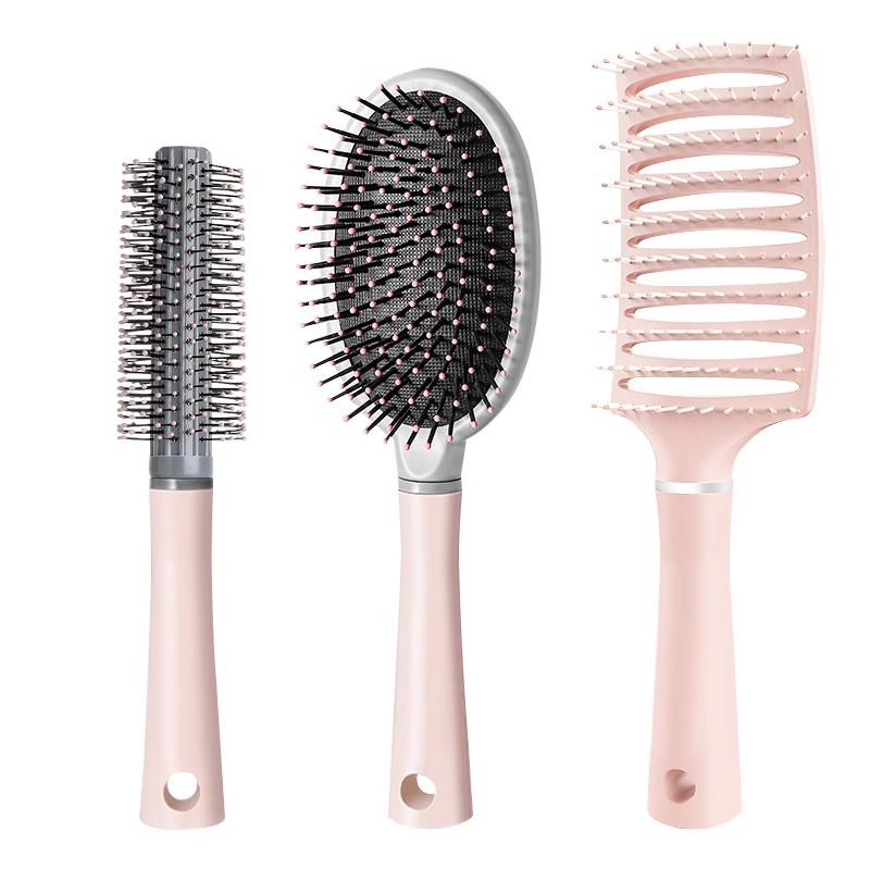 Unisex Tragbarer Glättungs- & Massagekamm: Geeignet für Damen & Herren, Lockiges Haar, Hohles Design, Flauschiger Effekt