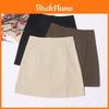 Casual Polyester A Line Skirt With Zipper For Streetwear Fashion Spring 2024