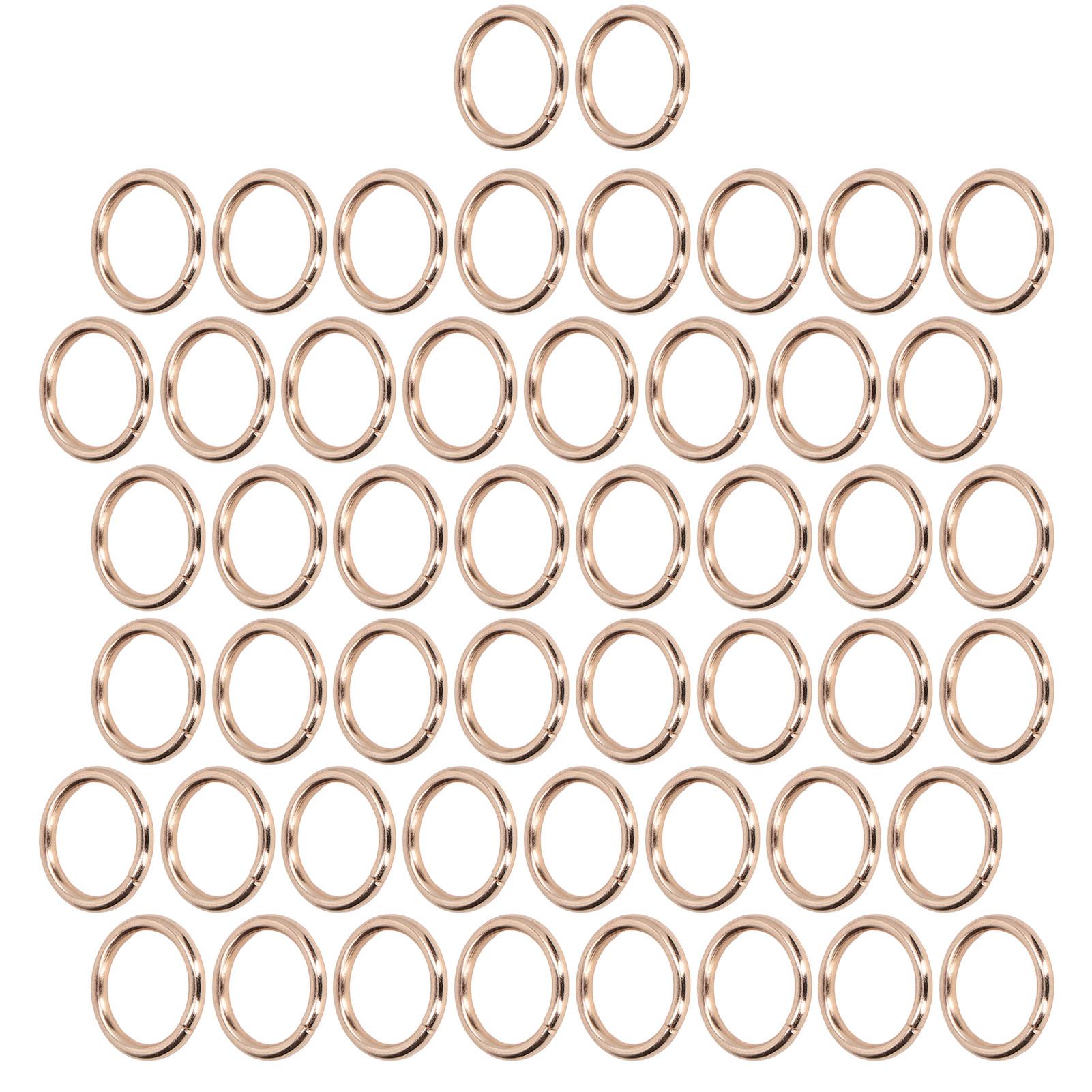 

50Pcs Metal Rings 15x3mm Iron Material Sturdy Durable Multifunctional Exquisite O Rings MetalGold золотой