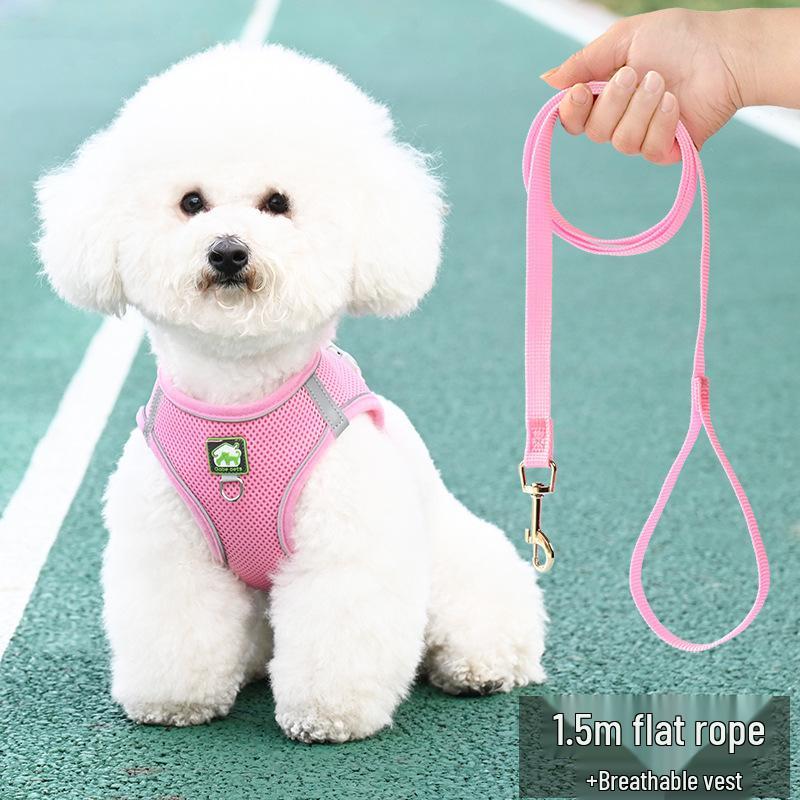 Breathable Reflective Pet Harness Vest with Leash for Cats & Dogs