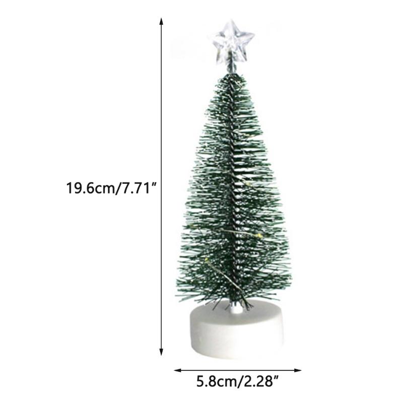 Mini Künstlicher Weihnachtsbaum Helles LED-Licht Bastelartikel Wohnzimmer Schlafsaal