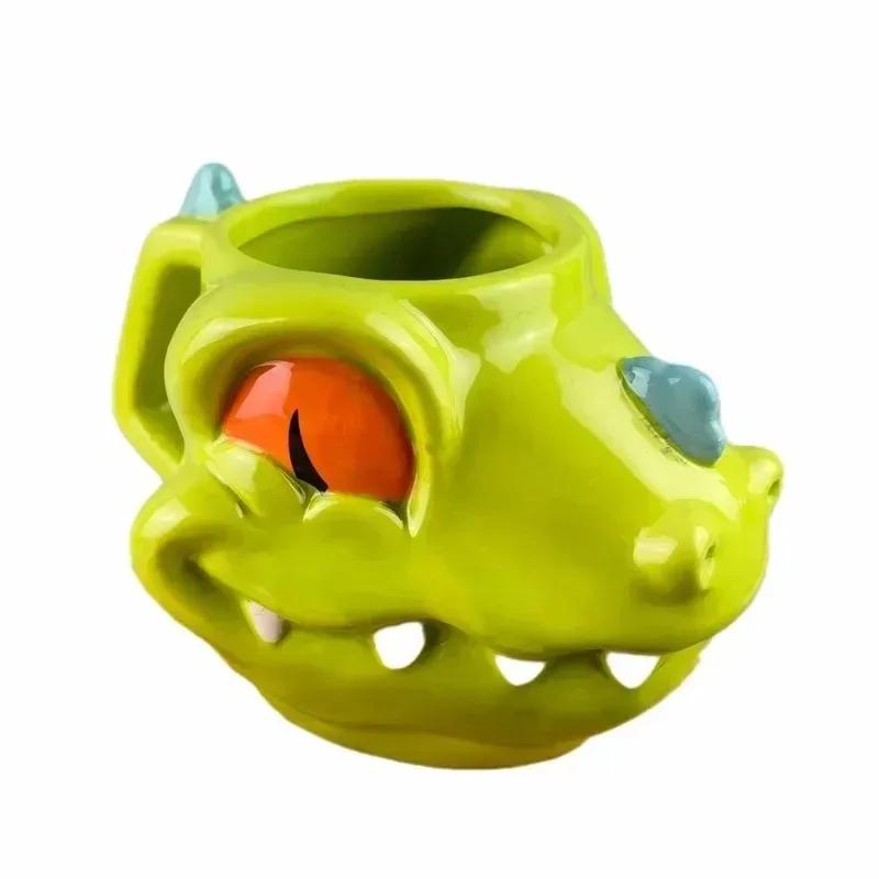 3D ručně malované anime kreativní kancelářské dětské hrnky na vodu s motivem anime dinosaura keramický hrnek se zvířaty