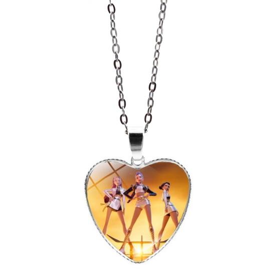 

Ожерелье Korean Pop Hunters Аниме Мерч Ожерелье Милая Подвеска-Сердечко Ожерелье Аниме Женская Группа Подарок H