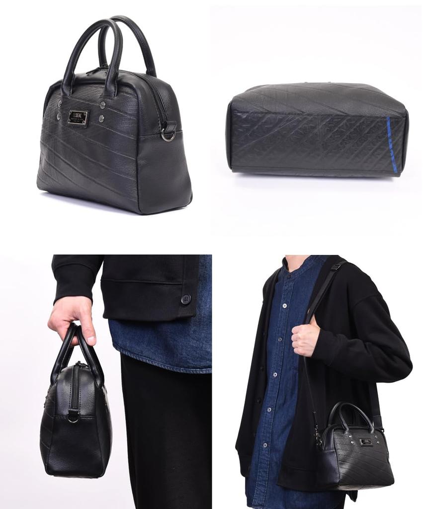 Seal Mini Bowling Bag for Mini Boston Mini Tote Shoulder Crossbody Made In Men, Bag, Bag, Handbag, Waterproof, 2-Way, Bag, Bag, Small, Japan, PS-271BK