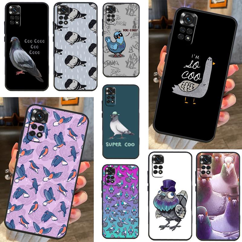 Pigeons Doves Bird Flock Animal Cover For Xiaomi Redmi Note 11 12 10 9 8 Pro Note 11S 10S 9S Redmi 10C 10A 9C 12C Back Case
