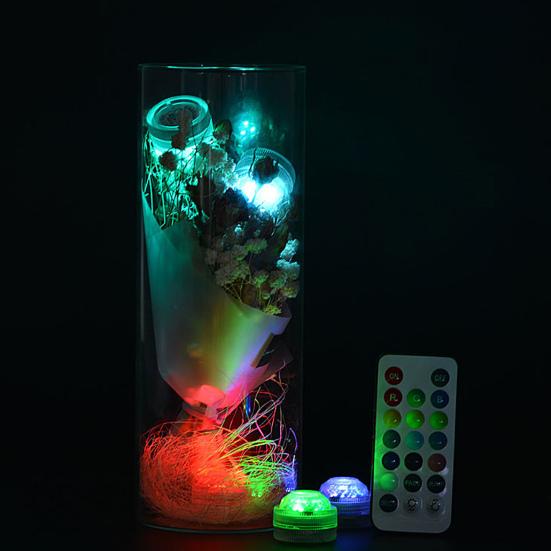 12Pcs Underwater Lights with Intelligent Remote Control Energy-Saving Waterproof Multiple Modes RGB