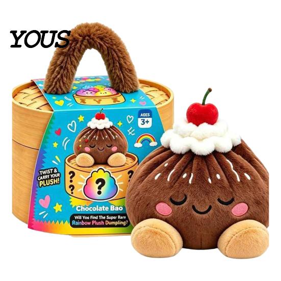 Skin Friendly Soft Pillow Cute Dumpling Plush Toy, Stuffed for Stress Relief And Anxiety Sensory Toy Focus Relief, Kawaii Food Plushie