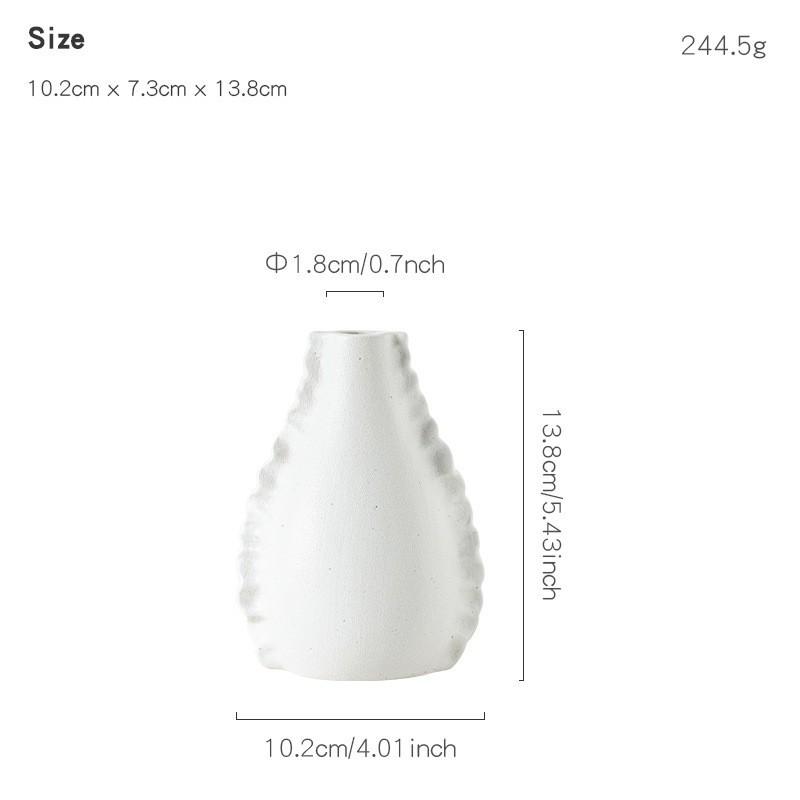 

Nordic Simple Irregular White Shape Ceramic Vase Creative Home Dining Table Living Room Bedroom Dry Flower Decor Accessories 1Pc
